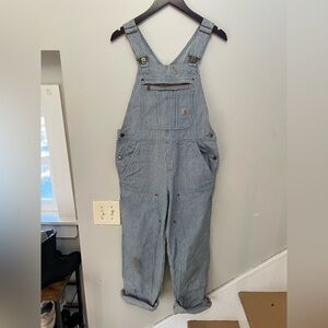 Carhartt Women’s Denim Railroad Stripe Overalls